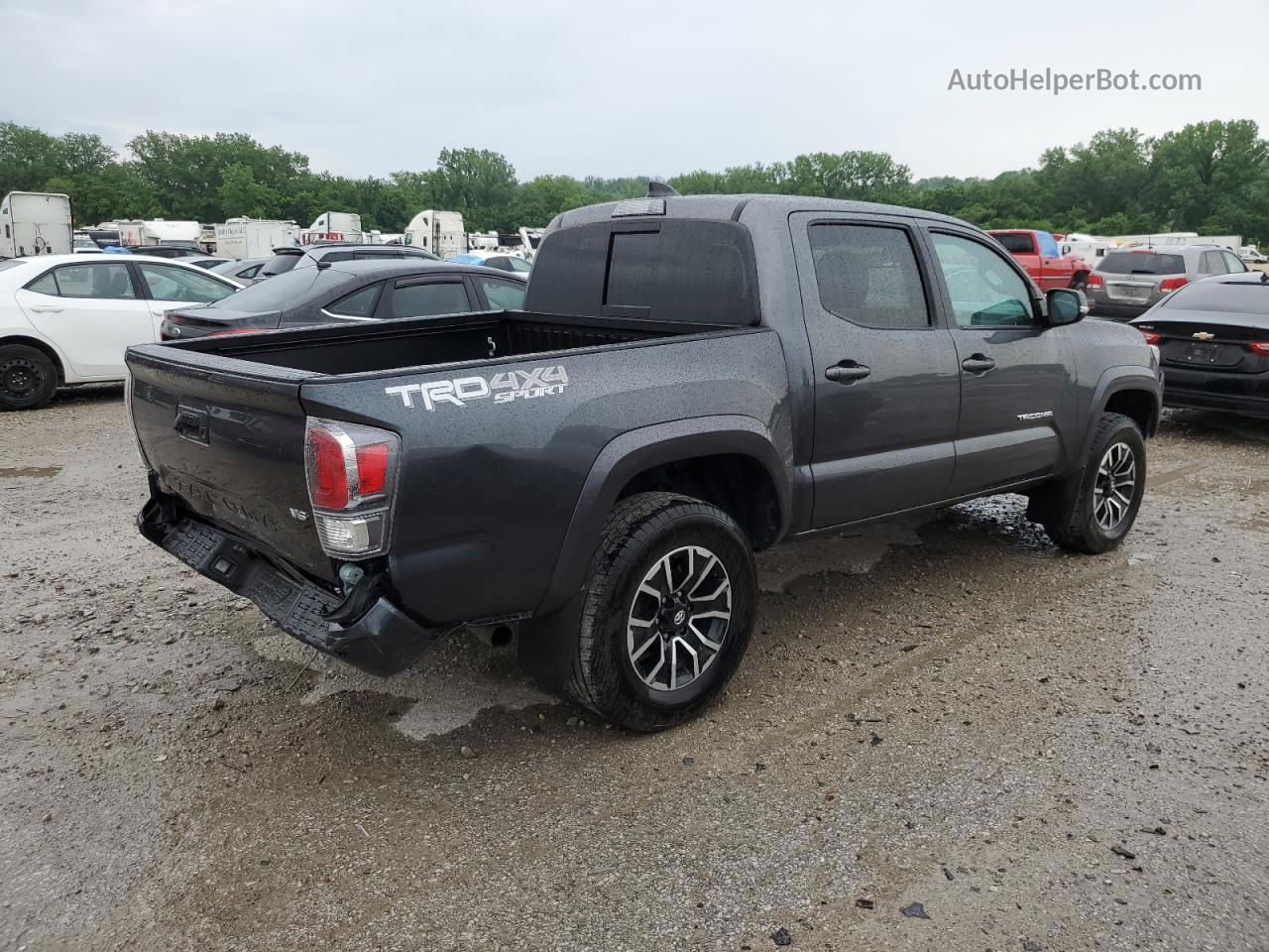 2021 Toyota Tacoma Double Cab Серый vin: 3TMCZ5AN4MM405002