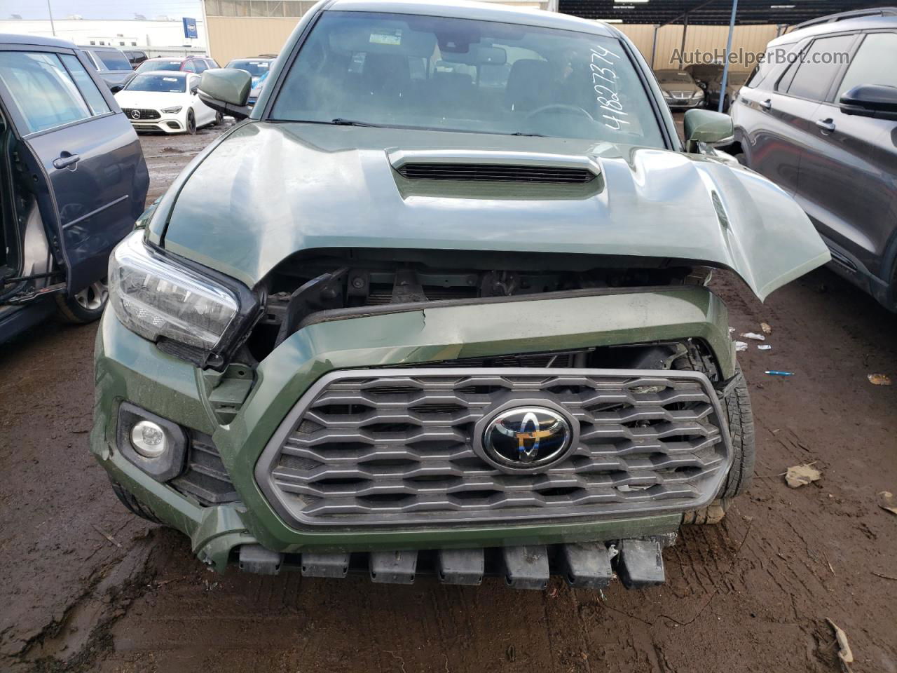 2021 Toyota Tacoma Double Cab Зеленый vin: 3TMCZ5AN4MM418431