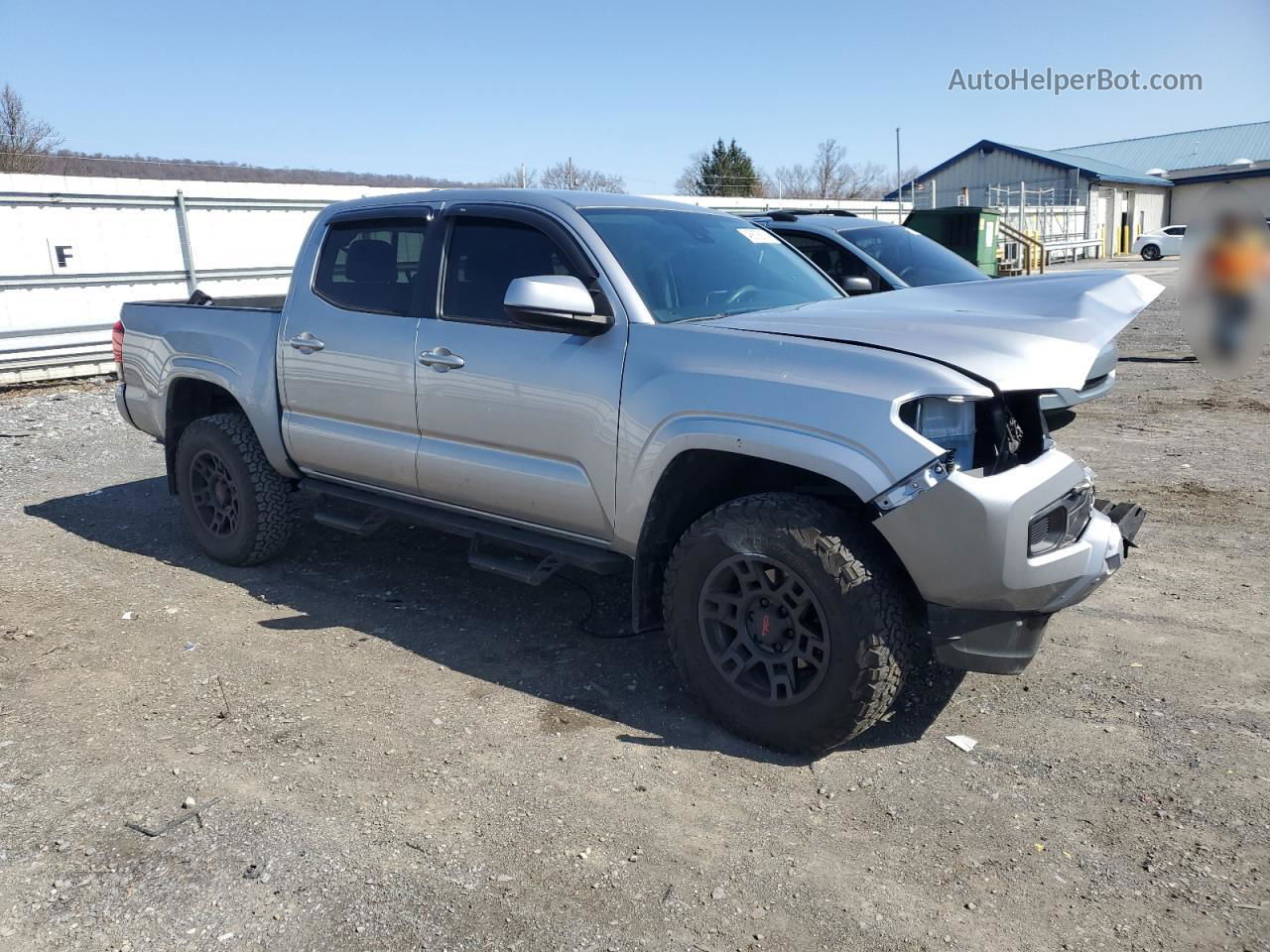 2019 Toyota Tacoma Double Cab Silver vin: 3TMCZ5AN5KM230580