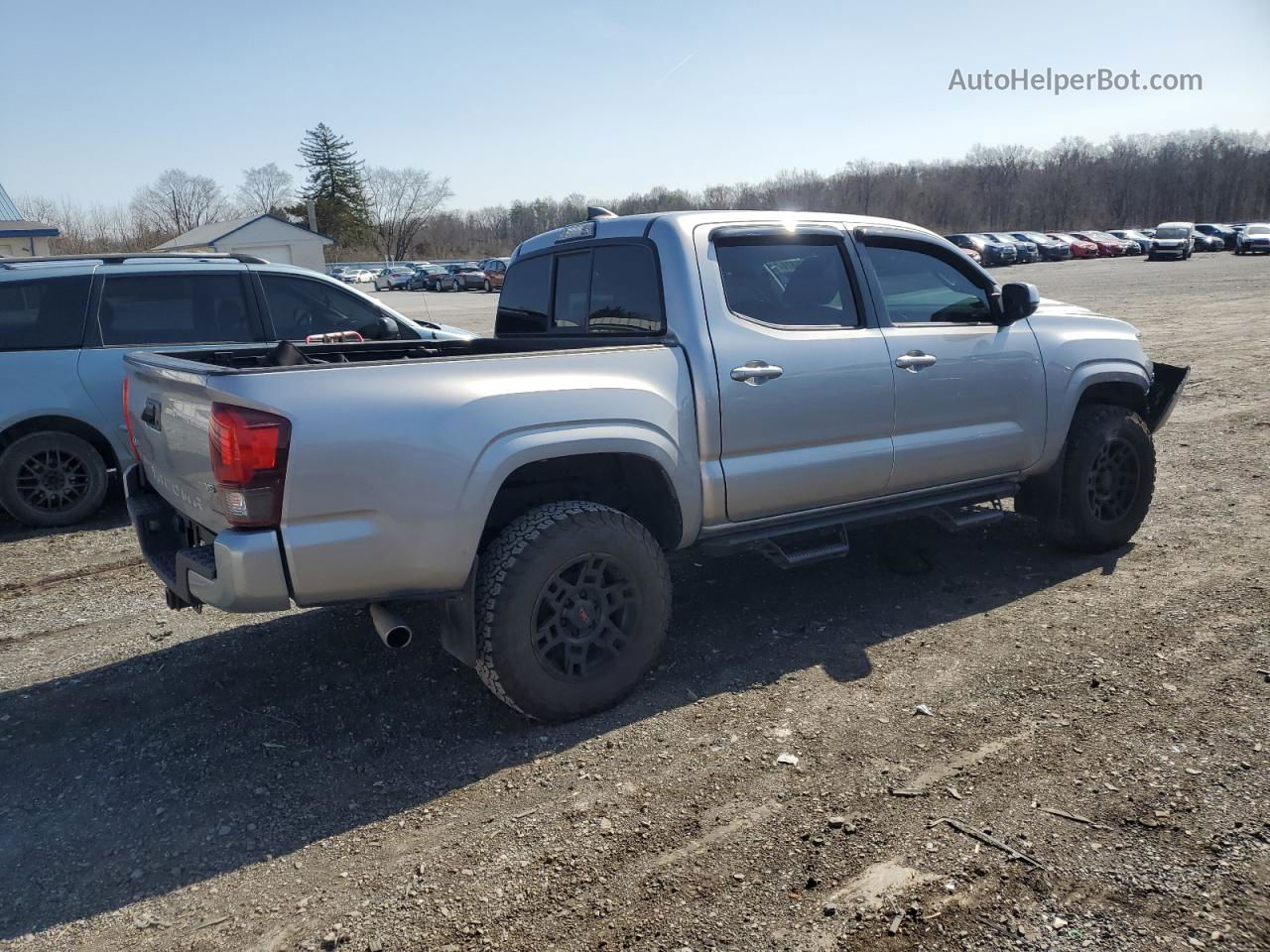 2019 Toyota Tacoma Double Cab Серебряный vin: 3TMCZ5AN5KM230580