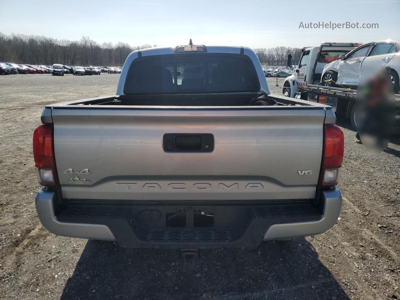 2019 Toyota Tacoma Double Cab Silver vin: 3TMCZ5AN5KM230580