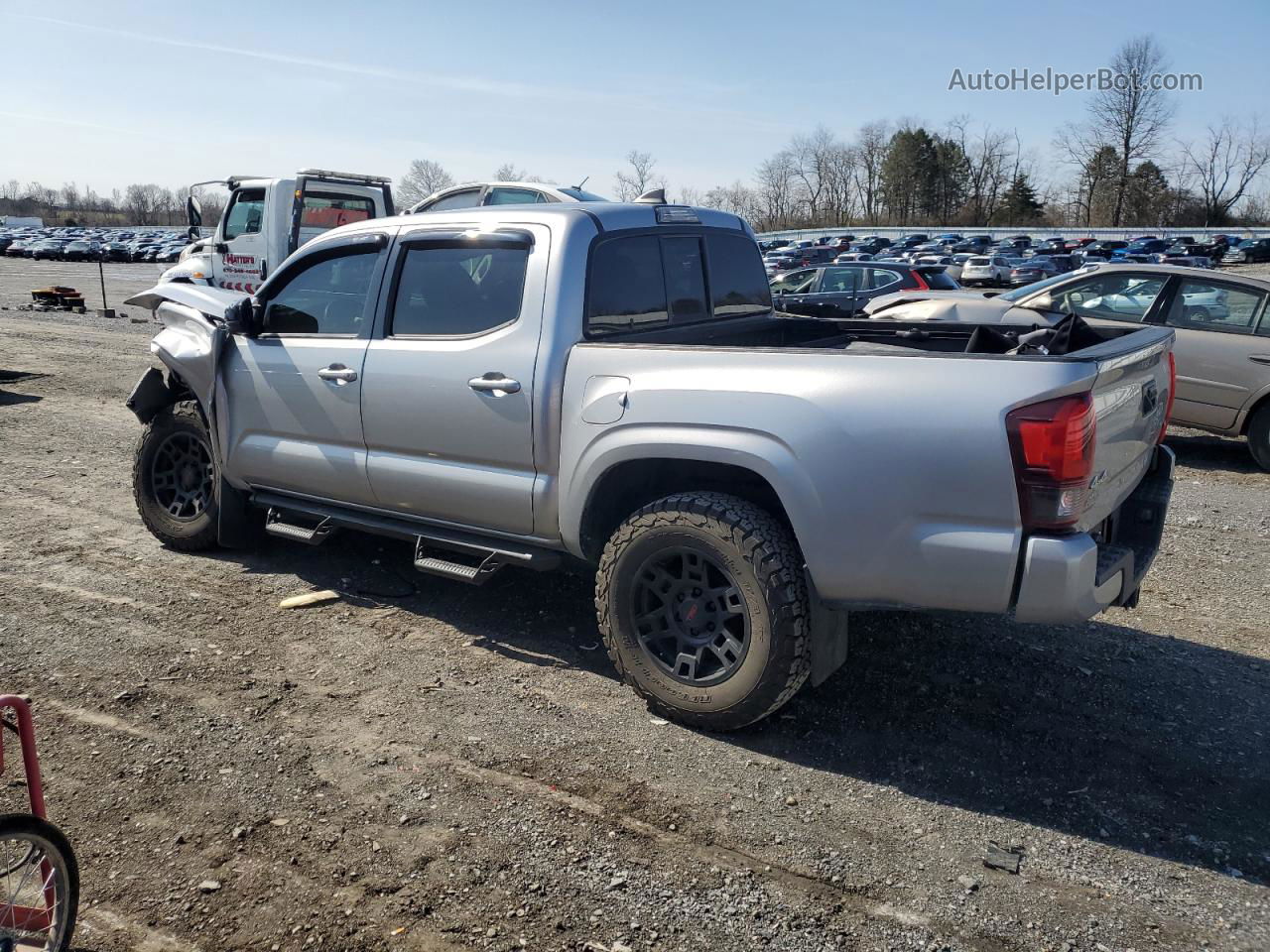 2019 Toyota Tacoma Double Cab Серебряный vin: 3TMCZ5AN5KM230580