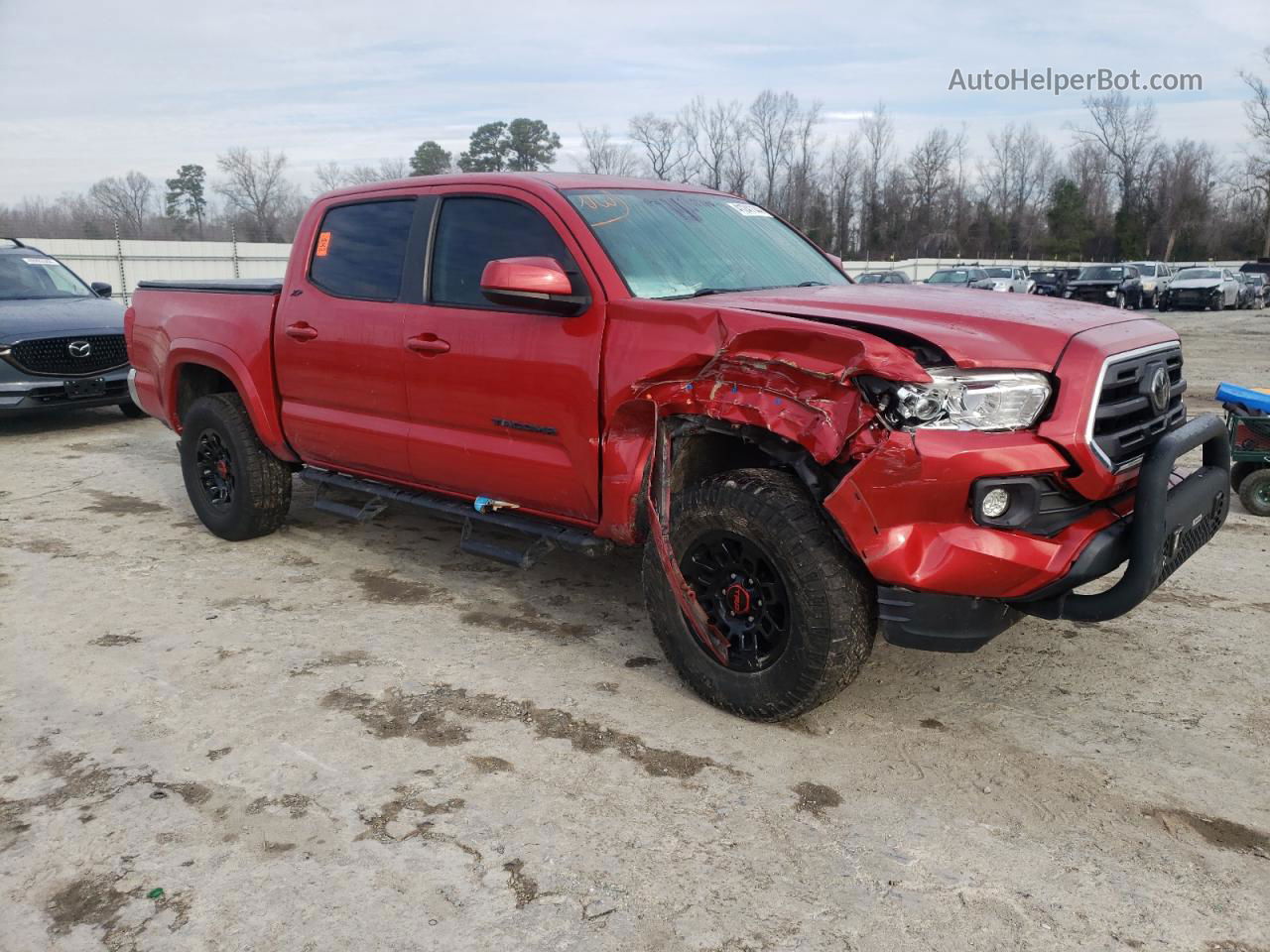 2019 Toyota Tacoma Double Cab Red vin: 3TMCZ5AN5KM238596