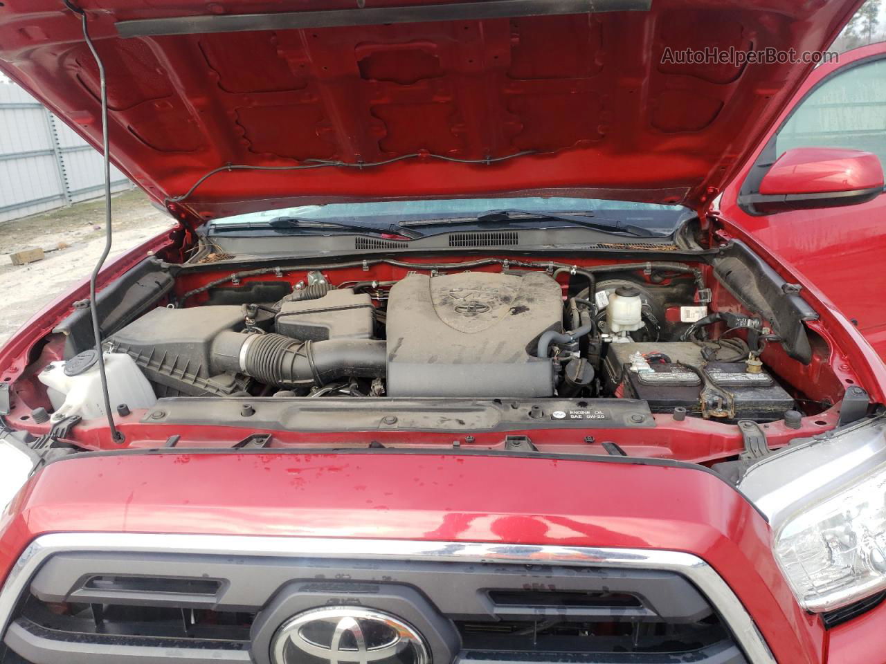 2019 Toyota Tacoma Double Cab Red vin: 3TMCZ5AN5KM238596