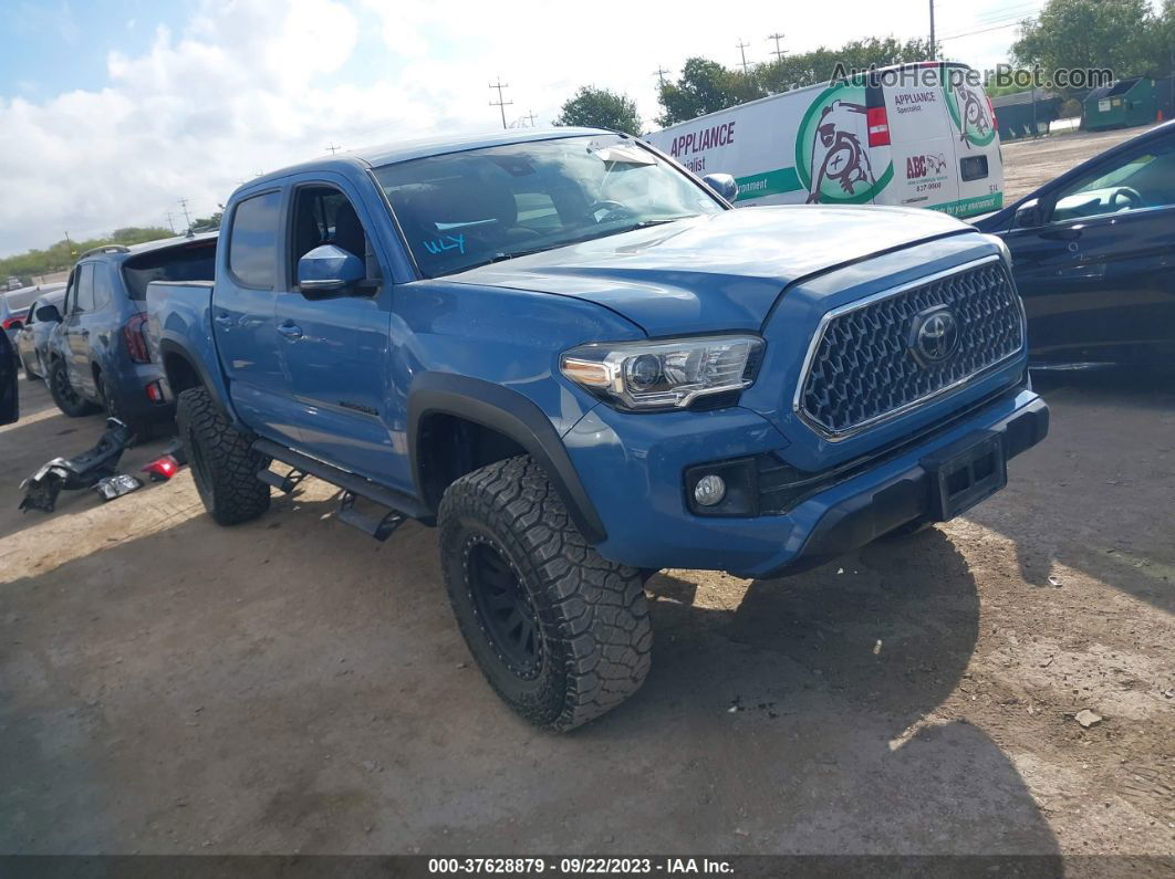 2019 Toyota Tacoma Trd Off Road Синий vin: 3TMCZ5AN5KM243264