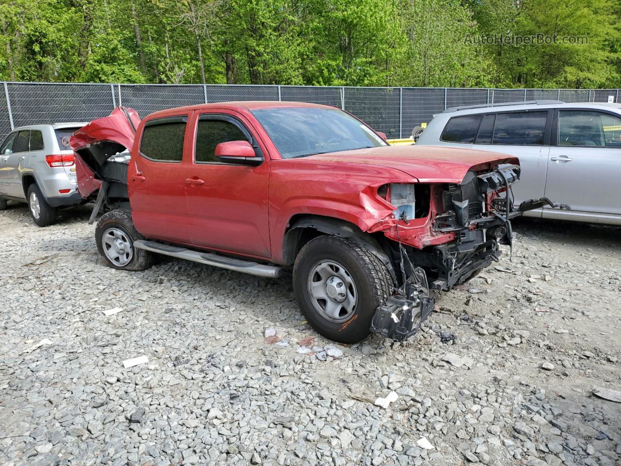 2020 Toyota Tacoma Double Cab Red vin: 3TMCZ5AN5LM367830