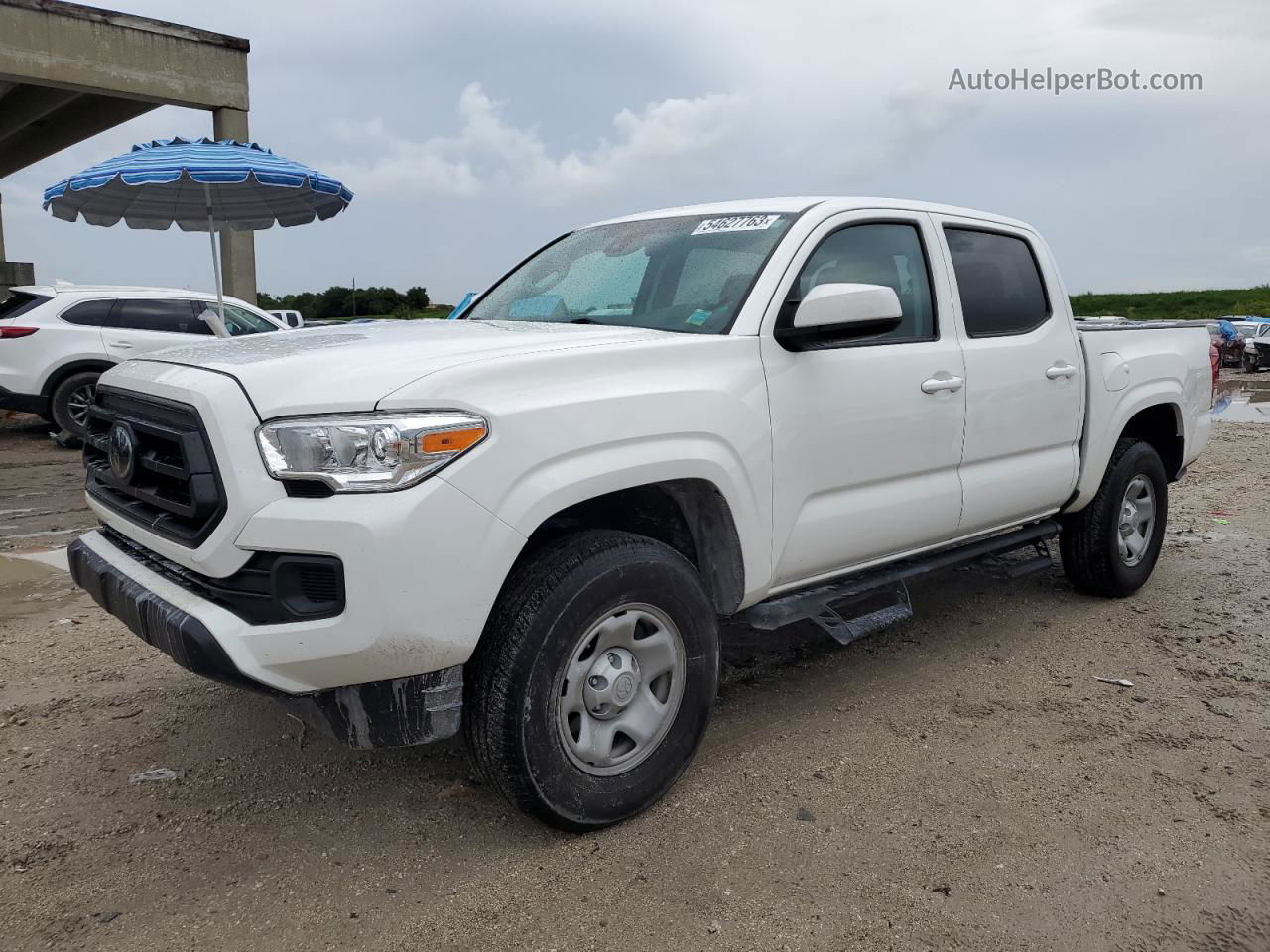 2021 Toyota Tacoma Double Cab White vin: 3TMCZ5AN5MM379011