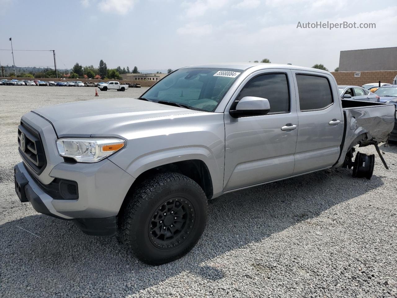 2021 Toyota Tacoma Double Cab Silver vin: 3TMCZ5AN5MM380210