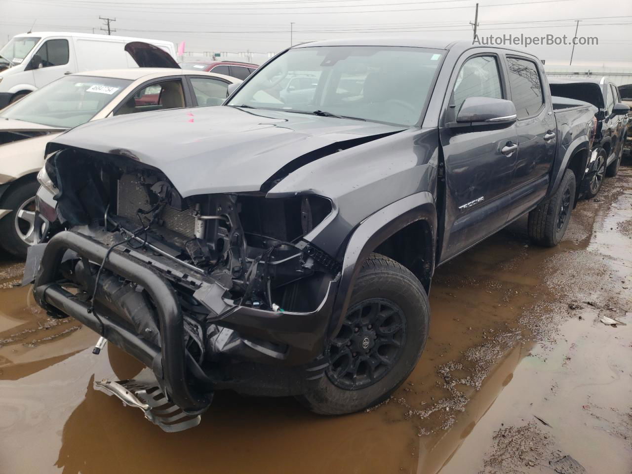 2021 Toyota Tacoma Double Cab Серый vin: 3TMCZ5AN5MM408510