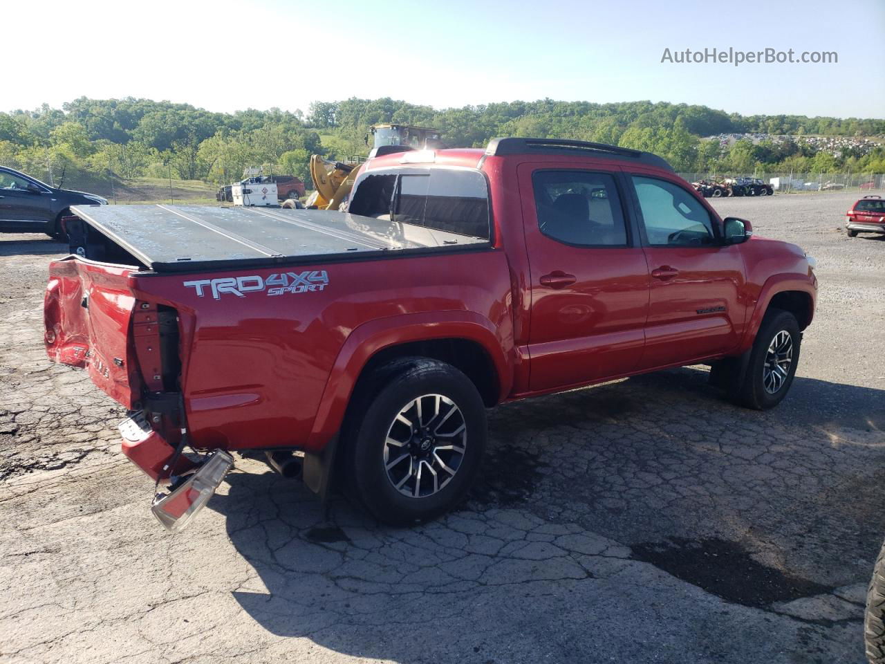 2021 Toyota Tacoma Double Cab Red vin: 3TMCZ5AN5MM447274