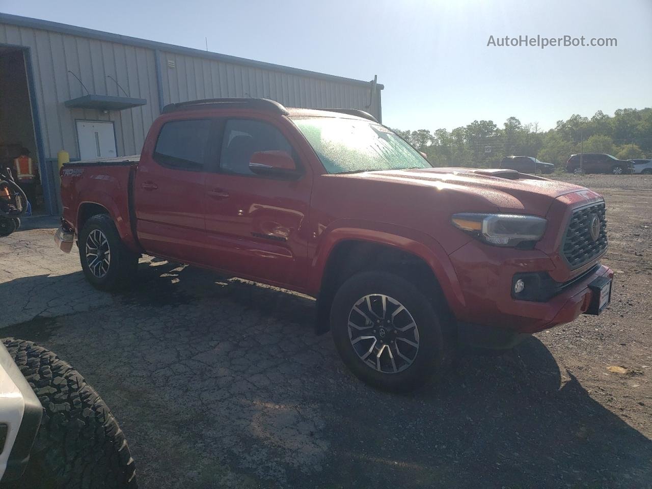 2021 Toyota Tacoma Double Cab Red vin: 3TMCZ5AN5MM447274