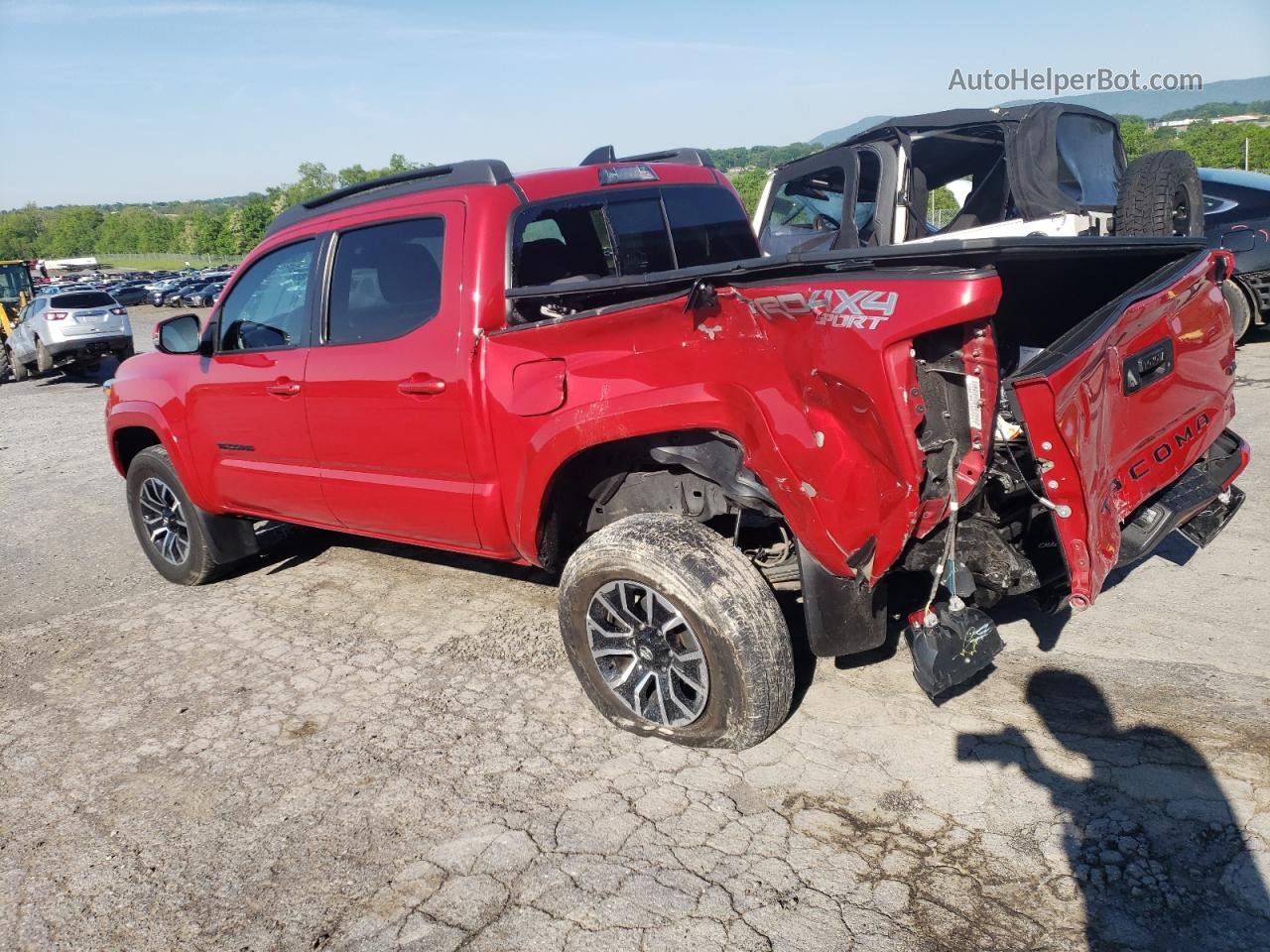2021 Toyota Tacoma Double Cab Red vin: 3TMCZ5AN5MM447274