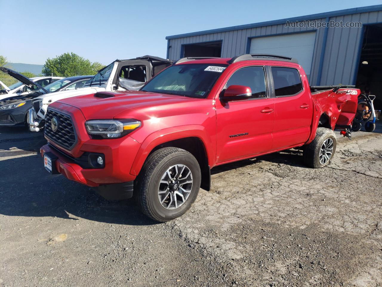 2021 Toyota Tacoma Double Cab Red vin: 3TMCZ5AN5MM447274