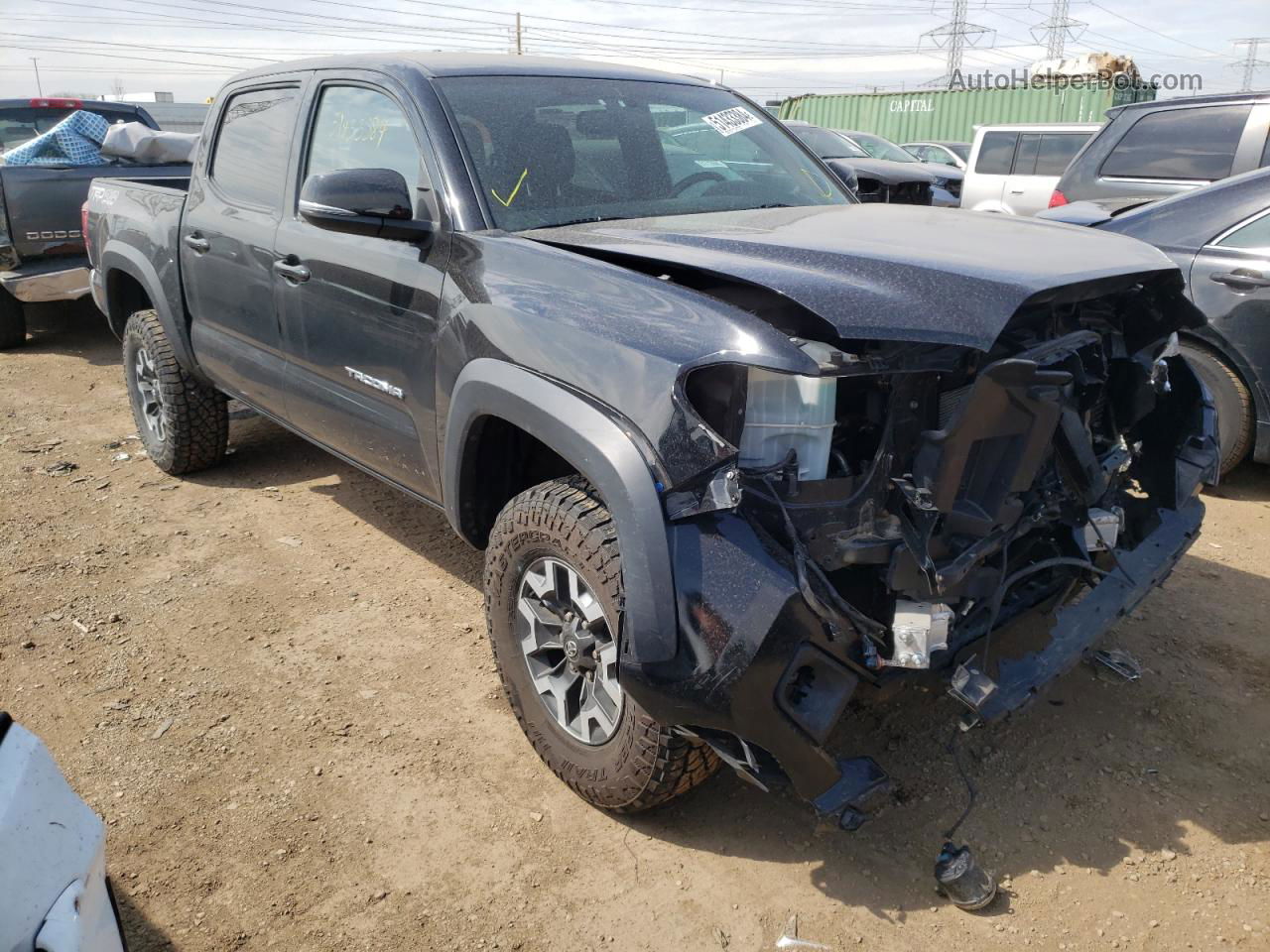 2017 Toyota Tacoma Double Cab Black vin: 3TMCZ5AN6HM072114