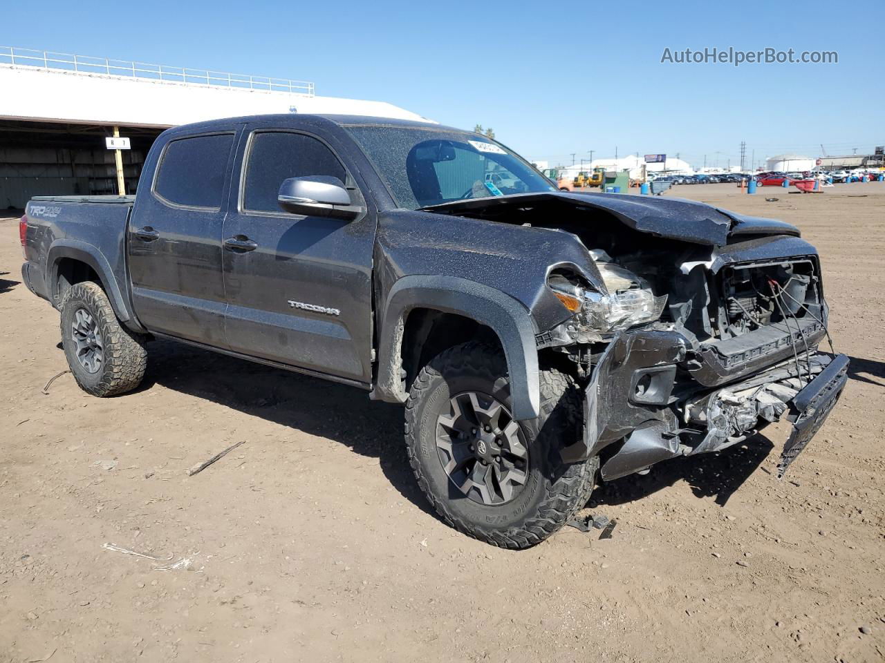 2017 Toyota Tacoma Double Cab Серый vin: 3TMCZ5AN6HM083131