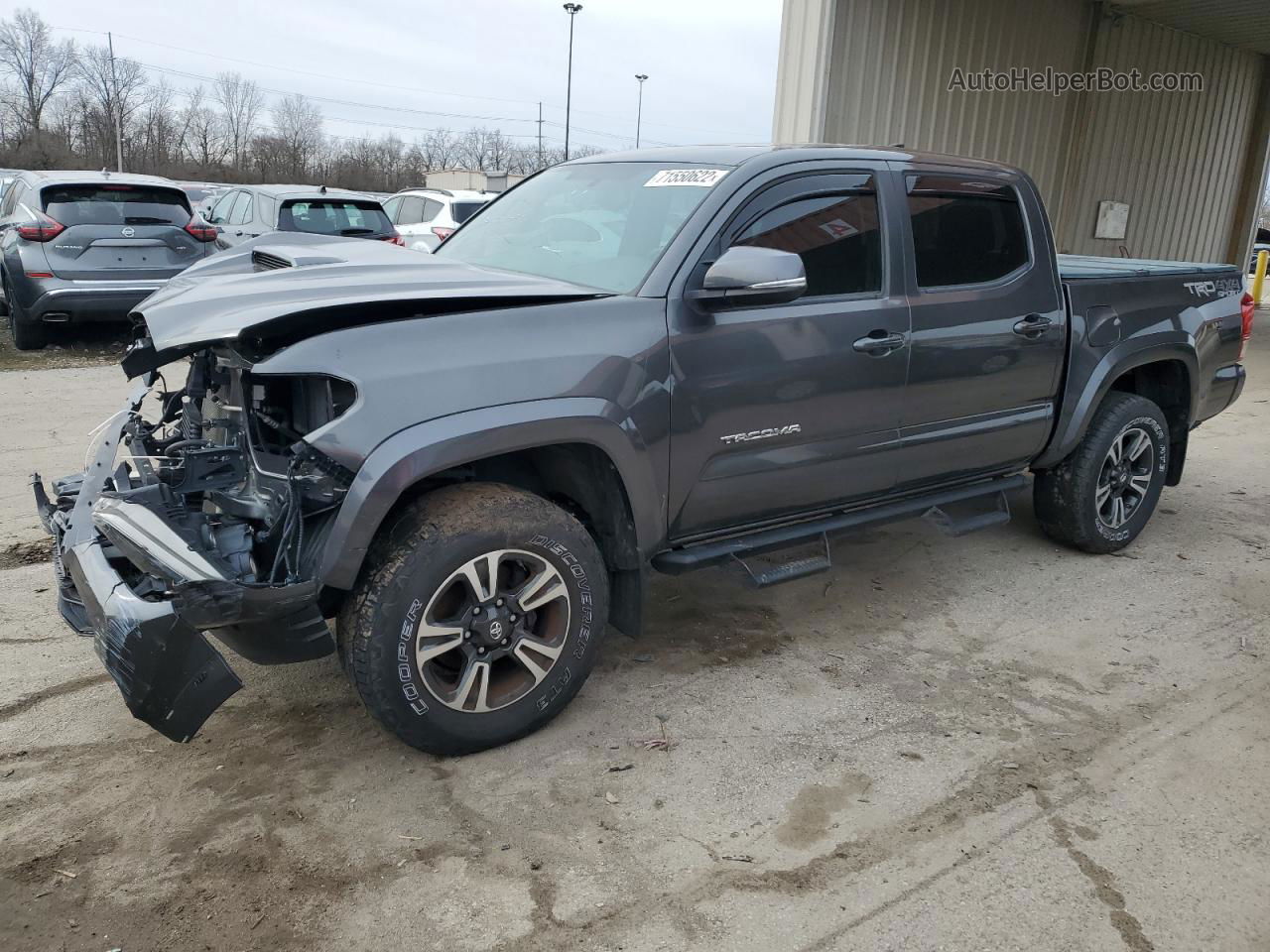 2017 Toyota Tacoma Double Cab Gray vin: 3TMCZ5AN6HM115012