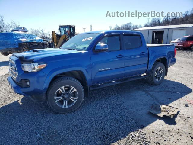 2017 Toyota Tacoma Double Cab Blue vin: 3TMCZ5AN6HM115592