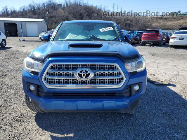 2017 Toyota Tacoma Double Cab Blue vin: 3TMCZ5AN6HM115592