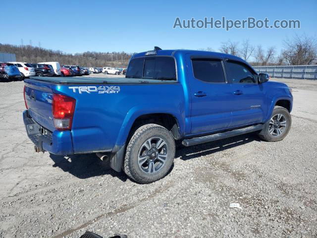 2017 Toyota Tacoma Double Cab Blue vin: 3TMCZ5AN6HM115592