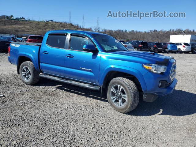 2017 Toyota Tacoma Double Cab Синий vin: 3TMCZ5AN6HM115592