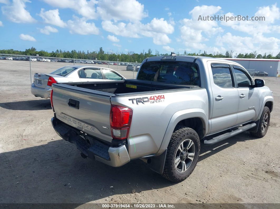 2019 Toyota Tacoma 4wd Sr/sr5/trd Sport Silver vin: 3TMCZ5AN6KM208815