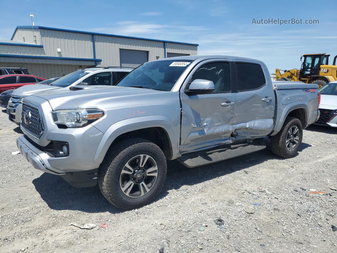 2019 Toyota Tacoma Double Cab Silver vin: 3TMCZ5AN6KM238736