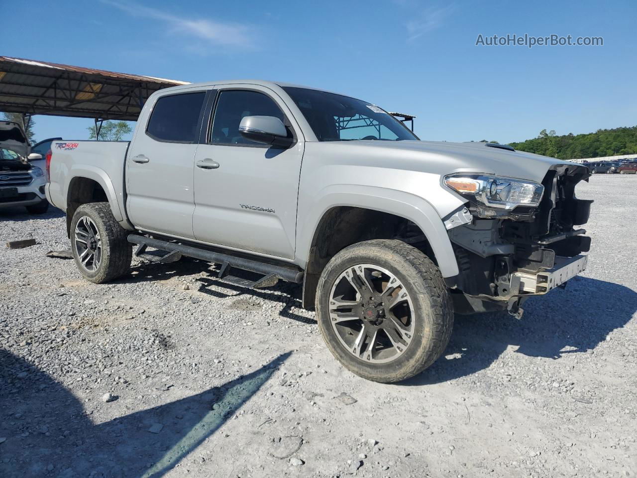 2019 Toyota Tacoma Double Cab Серебряный vin: 3TMCZ5AN6KM246092