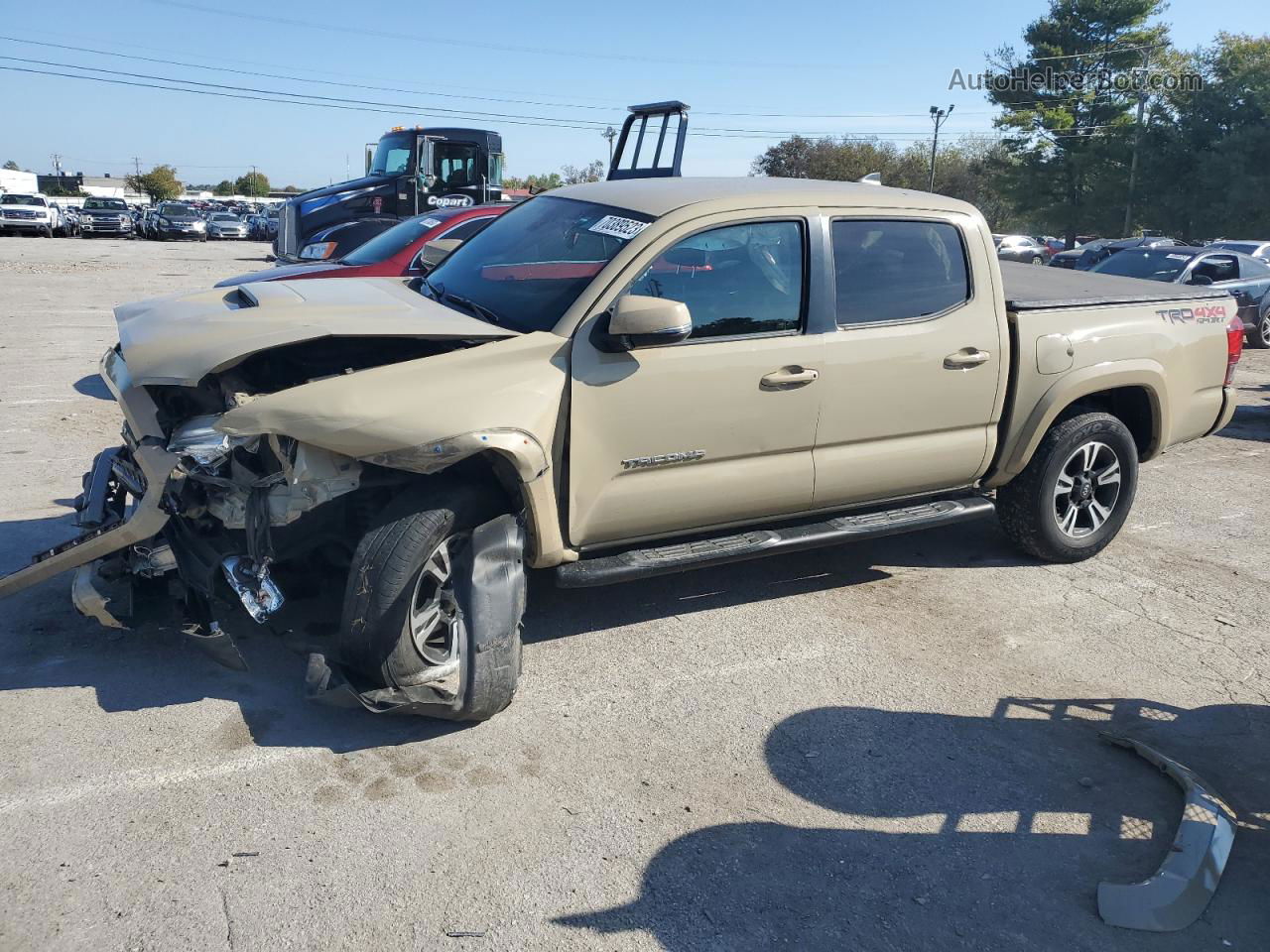 2019 Toyota Tacoma Double Cab Tan vin: 3TMCZ5AN6KM281747