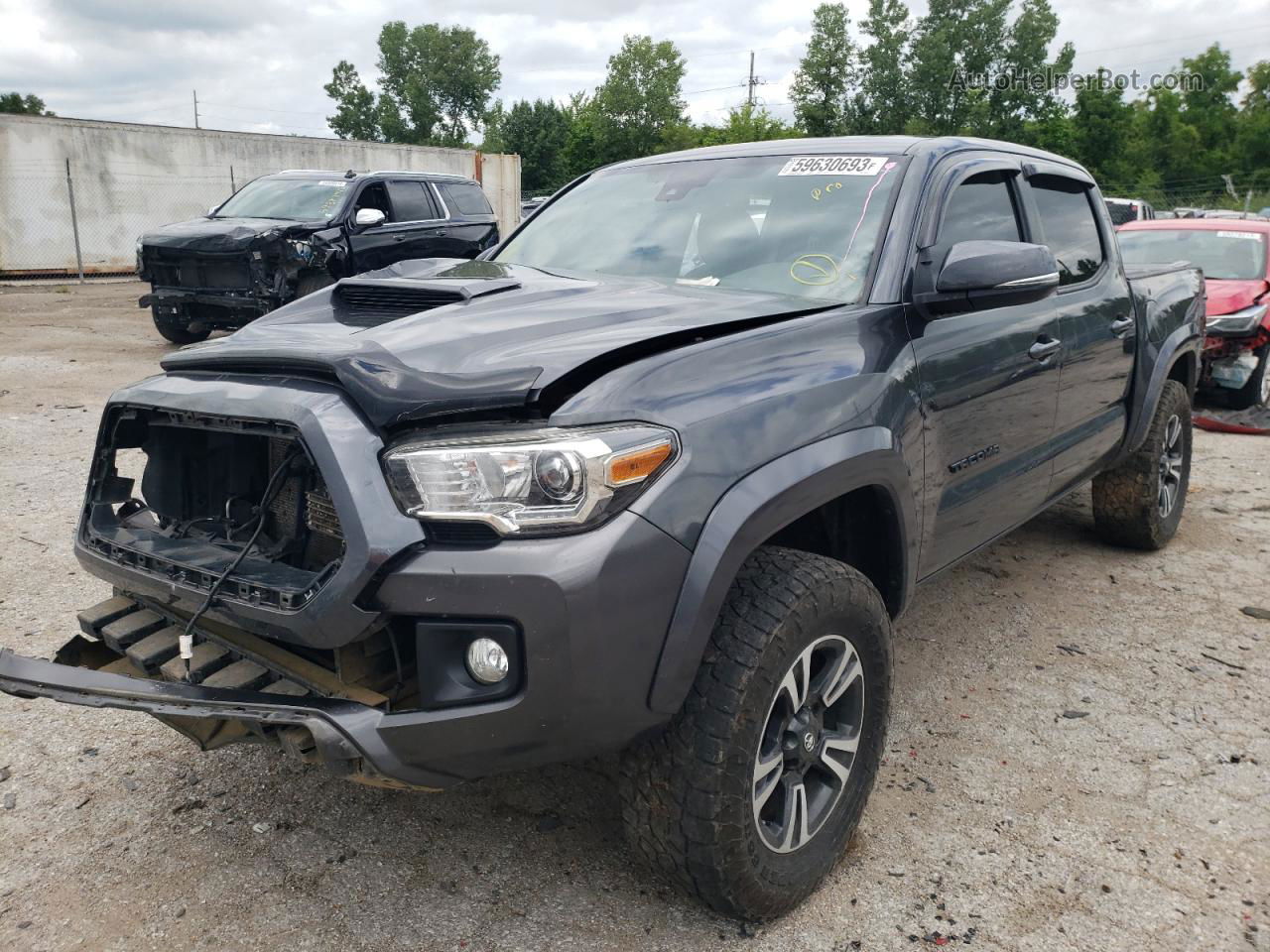 2019 Toyota Tacoma Double Cab Charcoal vin: 3TMCZ5AN6KM284129