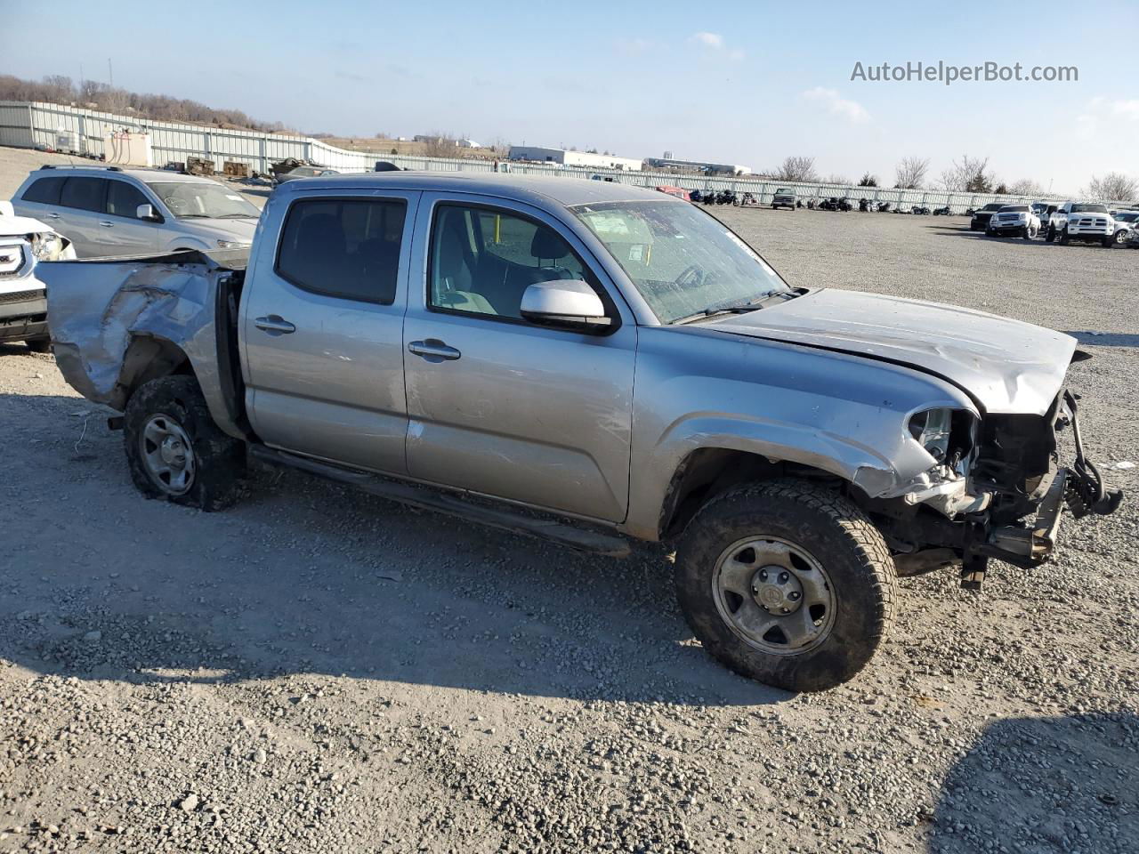 2020 Toyota Tacoma Double Cab Серебряный vin: 3TMCZ5AN6LM310746