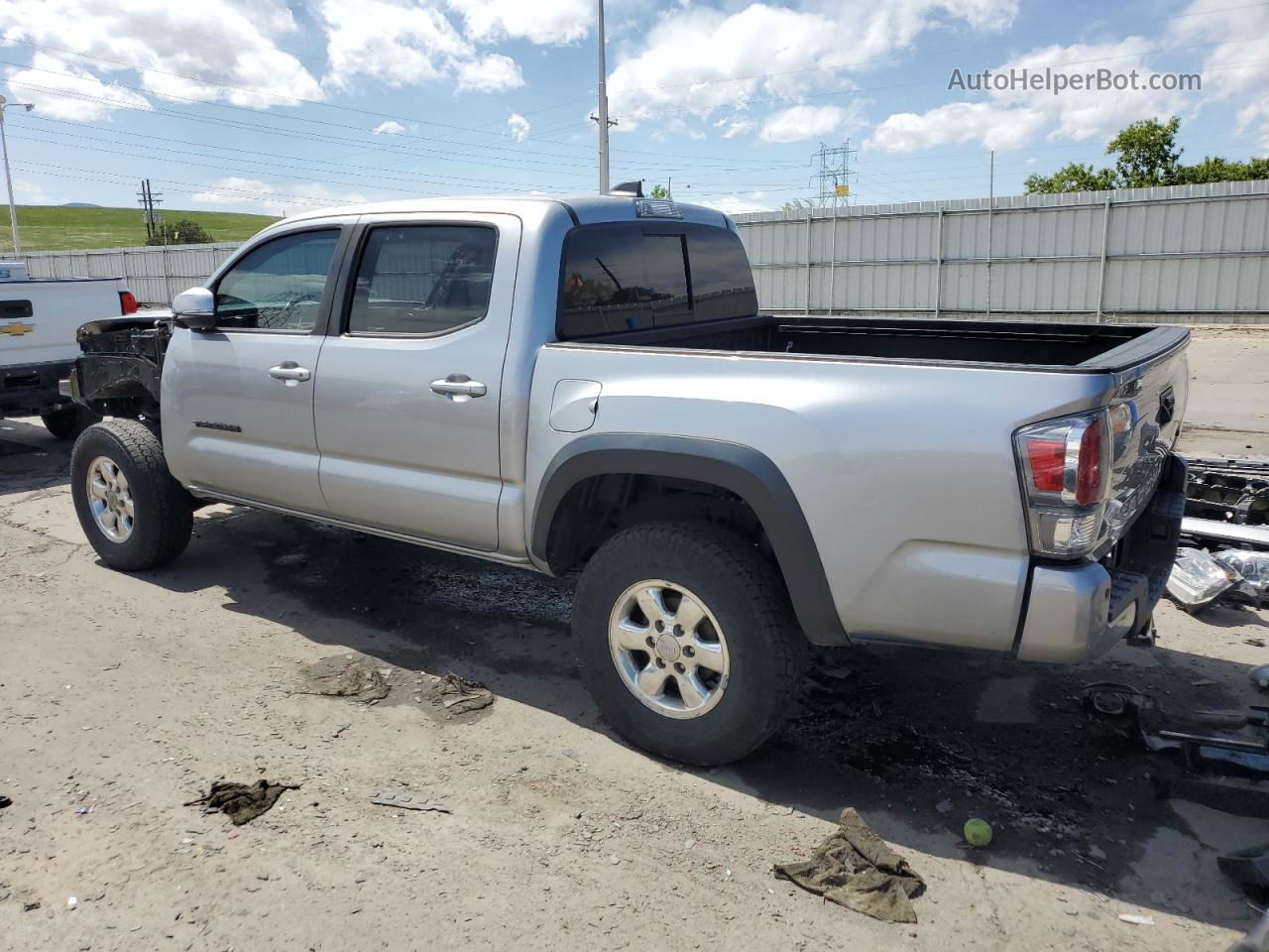 2020 Toyota Tacoma Double Cab Silver vin: 3TMCZ5AN6LM331855