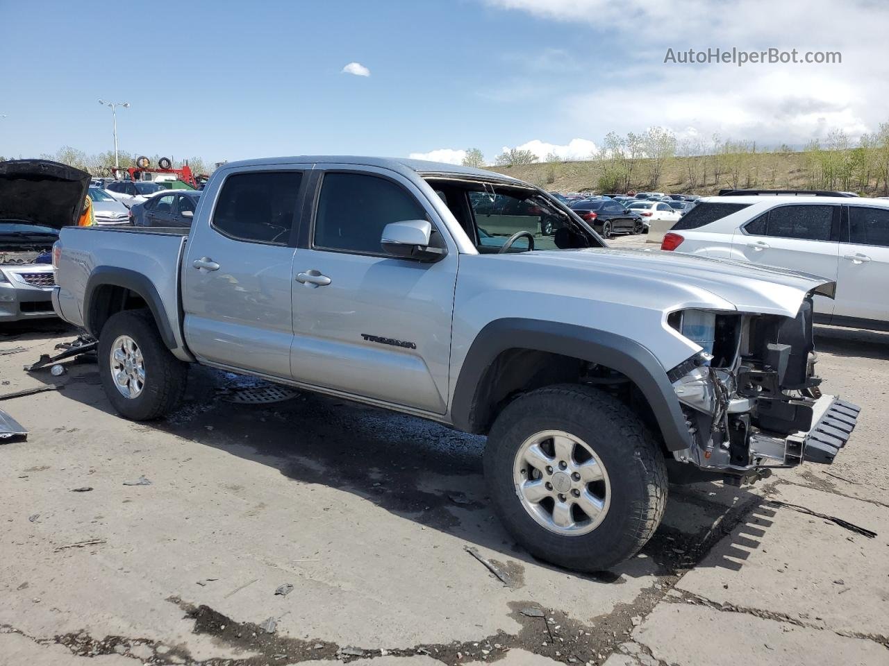 2020 Toyota Tacoma Double Cab Silver vin: 3TMCZ5AN6LM331855