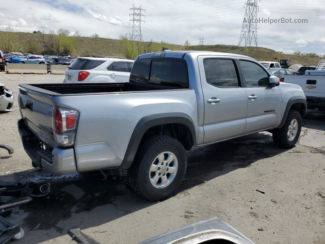 2020 Toyota Tacoma Double Cab Silver vin: 3TMCZ5AN6LM331855