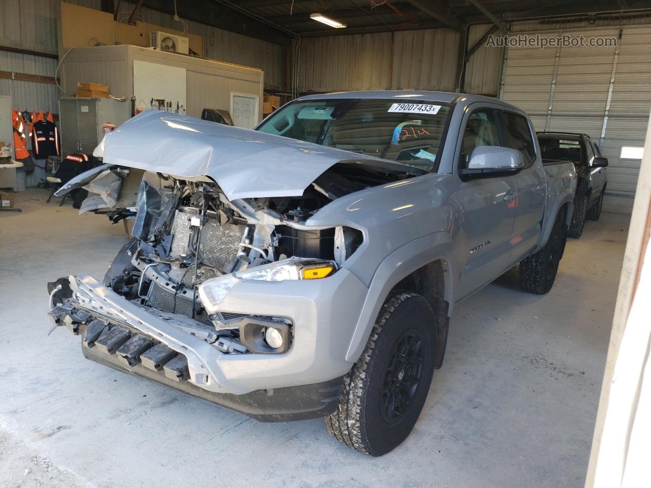 2021 Toyota Tacoma Double Cab Gray vin: 3TMCZ5AN6MM371189