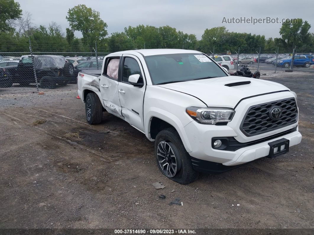 2021 Toyota Tacoma 4wd Sr/sr5/trd Sport White vin: 3TMCZ5AN6MM378868