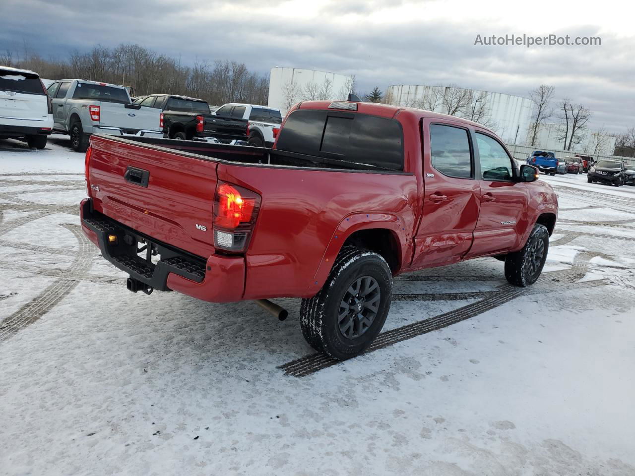2021 Toyota Tacoma Double Cab Red vin: 3TMCZ5AN6MM381589