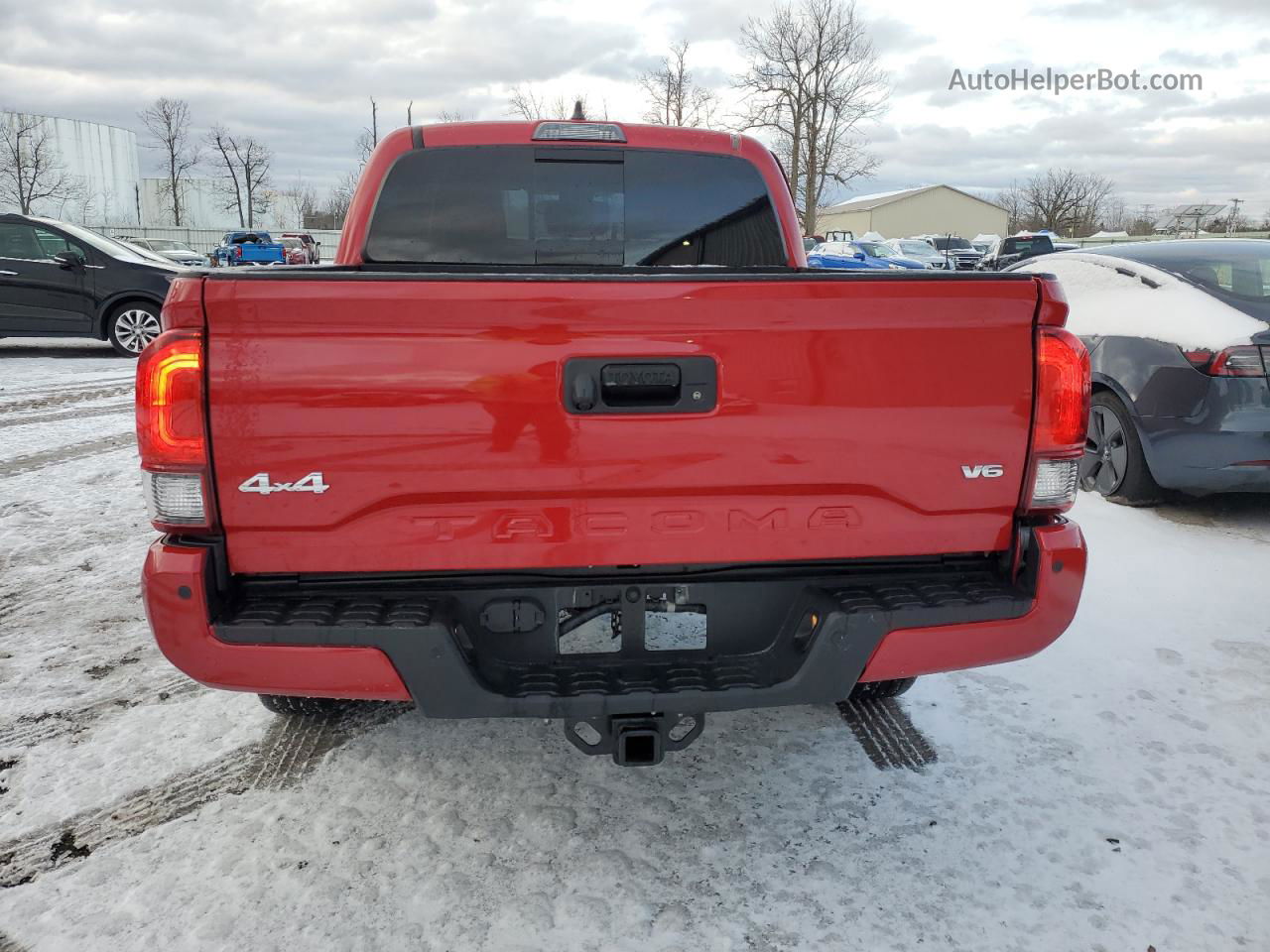 2021 Toyota Tacoma Double Cab Red vin: 3TMCZ5AN6MM381589