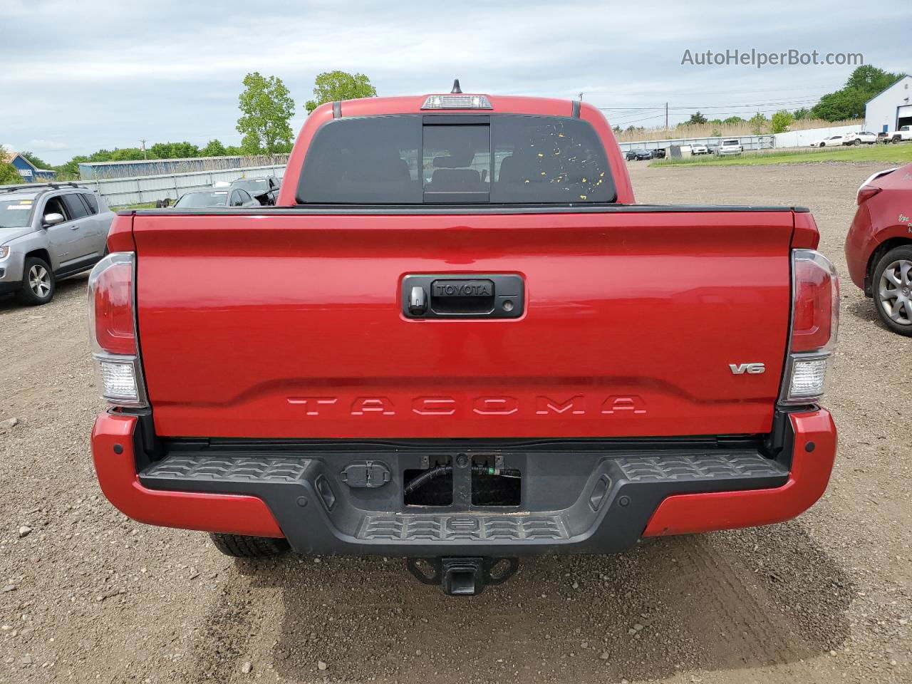 2021 Toyota Tacoma Double Cab Red vin: 3TMCZ5AN6MM421850