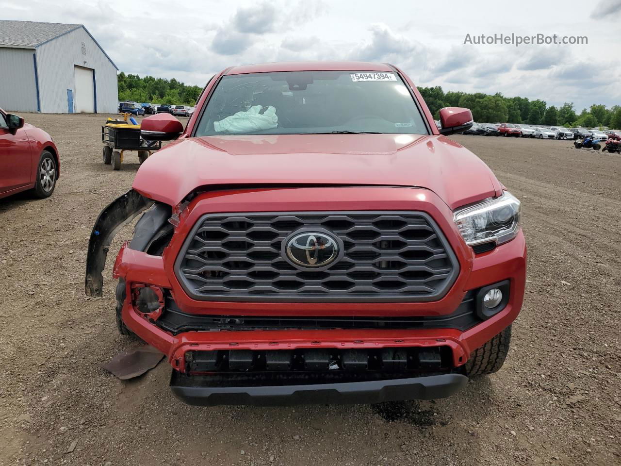 2021 Toyota Tacoma Double Cab Red vin: 3TMCZ5AN6MM421850