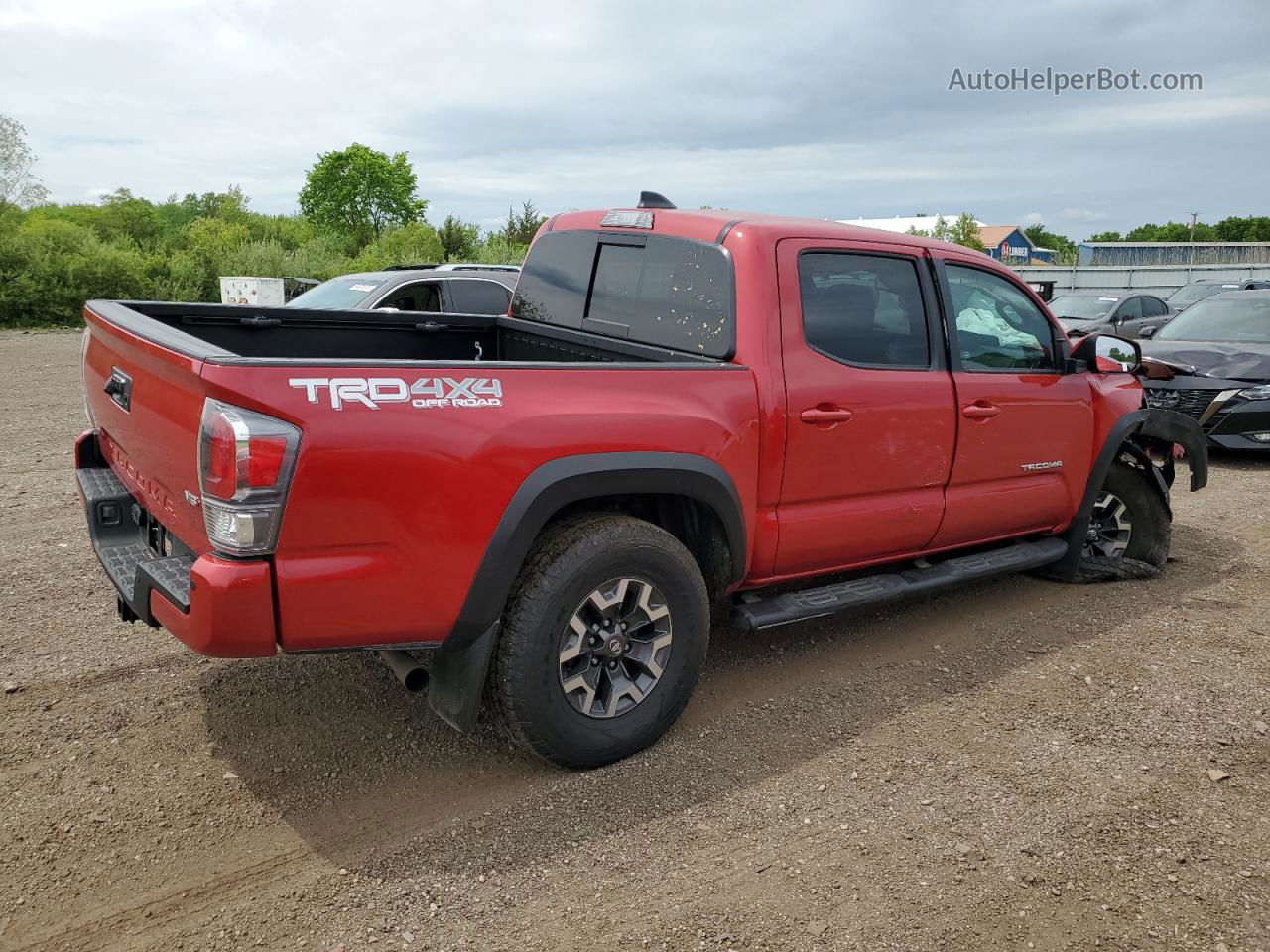 2021 Toyota Tacoma Double Cab Red vin: 3TMCZ5AN6MM421850