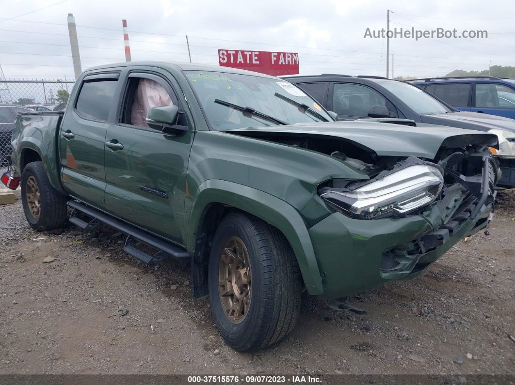 2021 Toyota Tacoma 4wd Sr/sr5/trd Sport Green vin: 3TMCZ5AN6MM447588