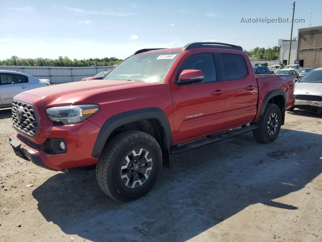 2021 Toyota Tacoma Double Cab Red vin: 3TMCZ5AN6MM450863