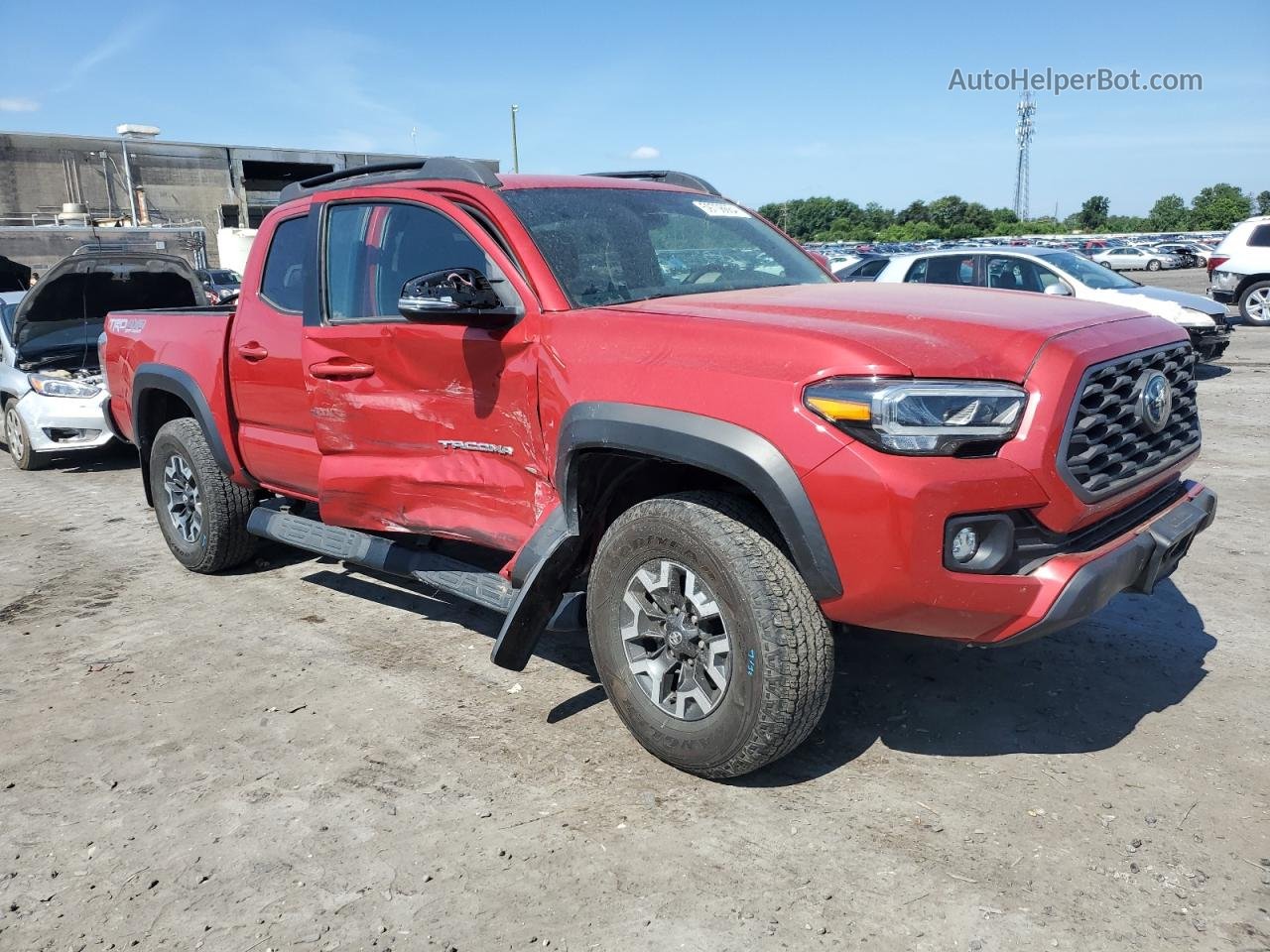 2021 Toyota Tacoma Double Cab Red vin: 3TMCZ5AN6MM450863