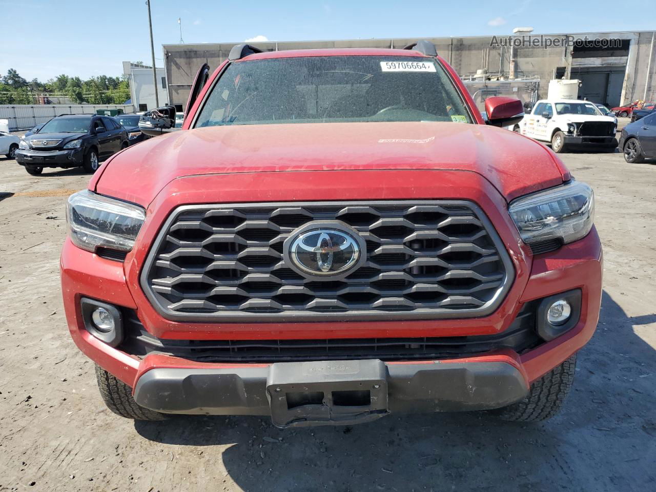 2021 Toyota Tacoma Double Cab Red vin: 3TMCZ5AN6MM450863