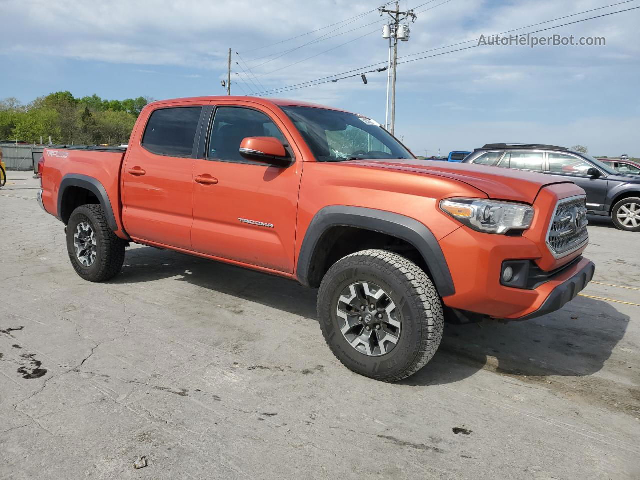 2017 Toyota Tacoma Double Cab Orange vin: 3TMCZ5AN7HM060246