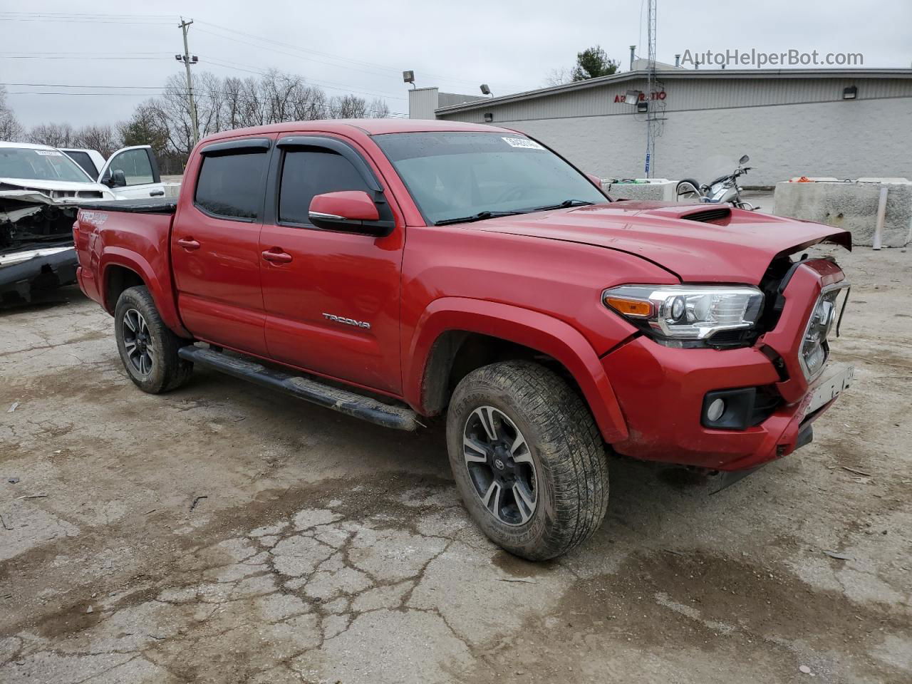 2017 Toyota Tacoma Double Cab Red vin: 3TMCZ5AN7HM081338