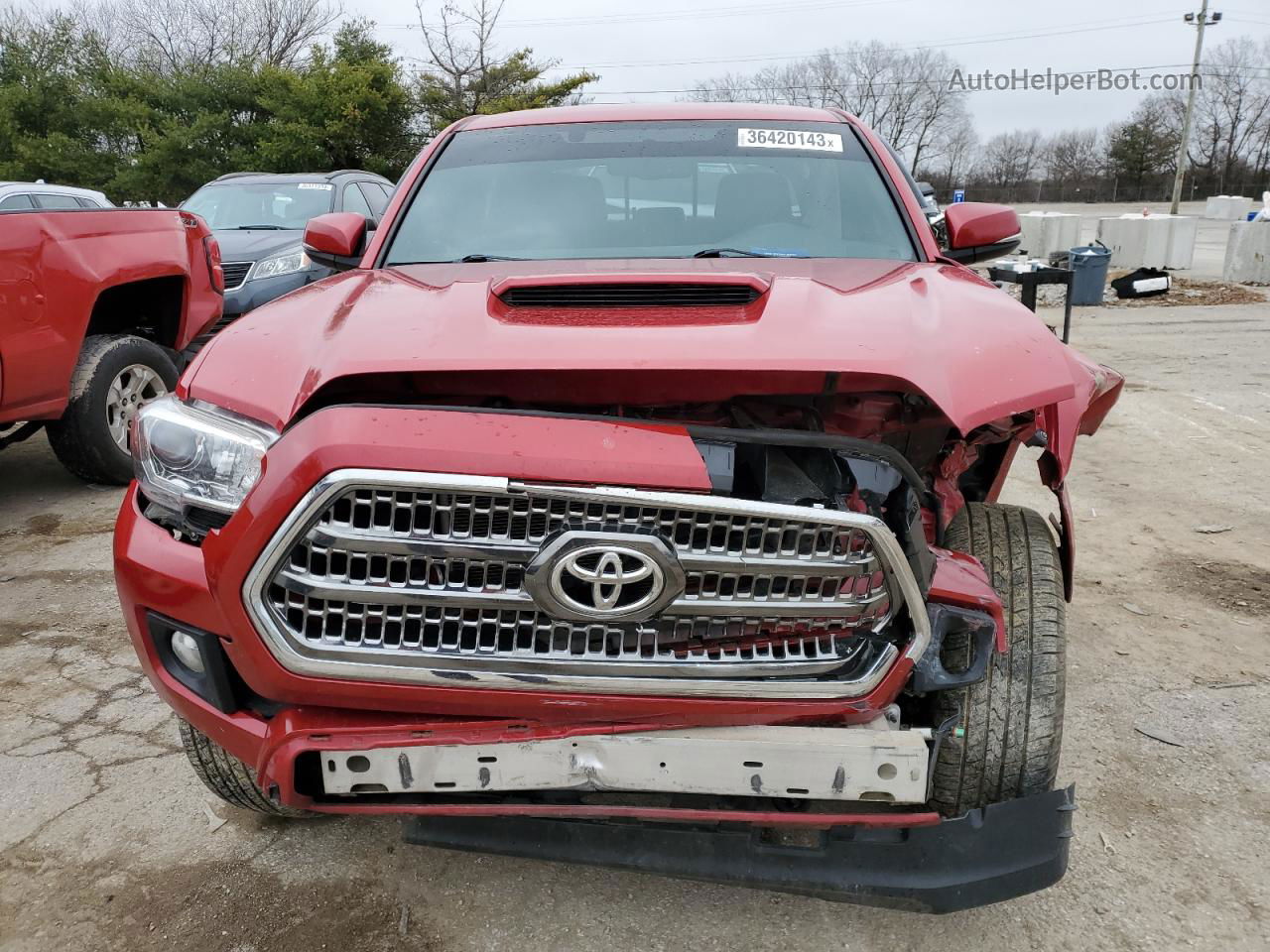 2017 Toyota Tacoma Double Cab Red vin: 3TMCZ5AN7HM081338