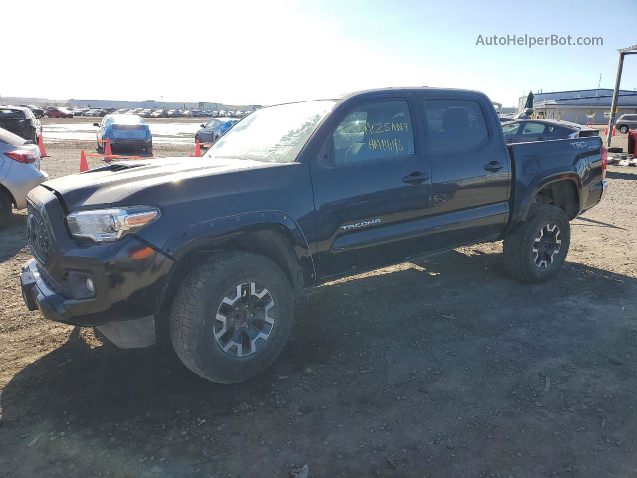 2017 Toyota Tacoma Double Cab Black vin: 3TMCZ5AN7HM111146