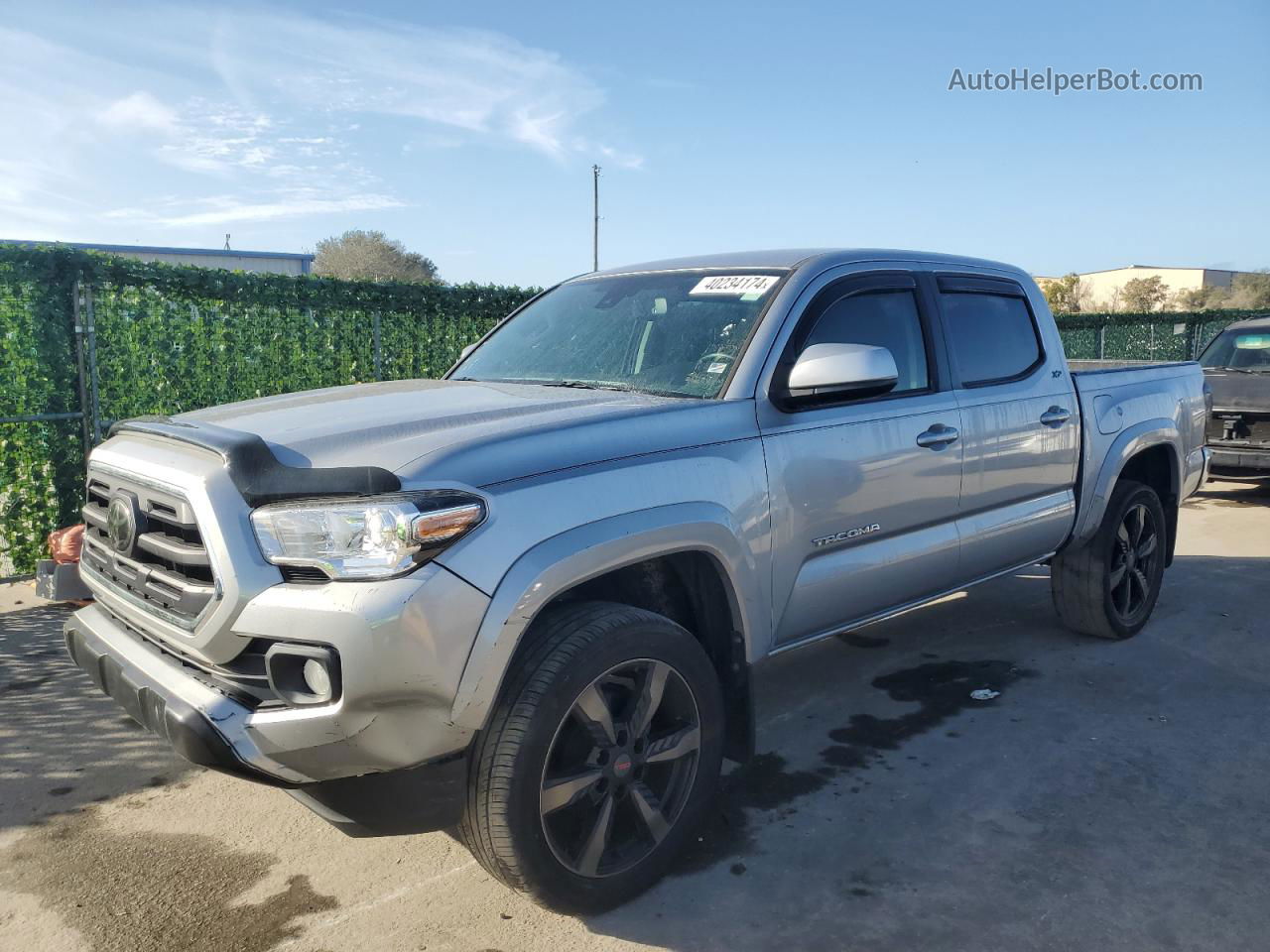 2019 Toyota Tacoma Double Cab Серебряный vin: 3TMCZ5AN7KM200559