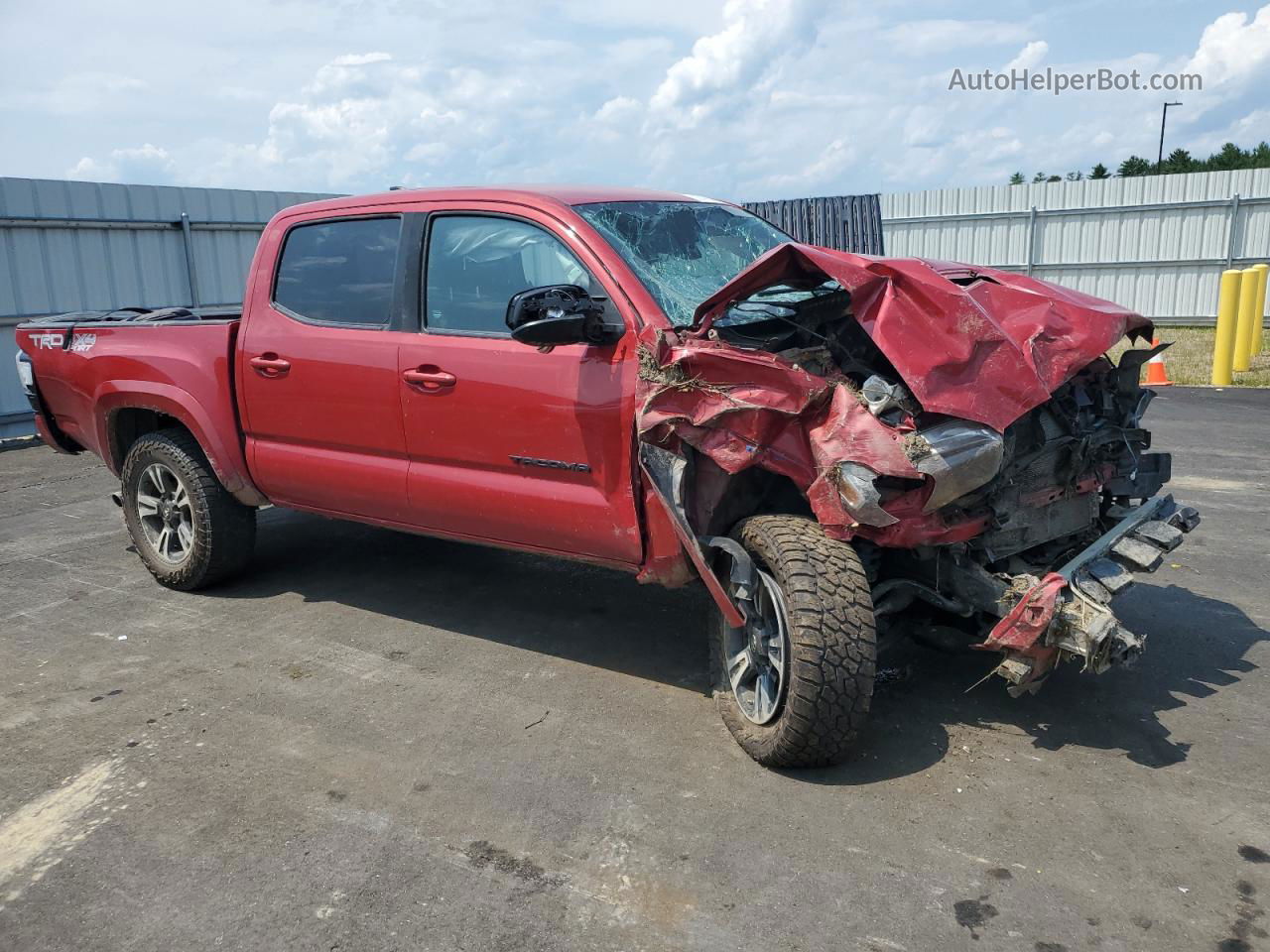 2019 Toyota Tacoma Double Cab Красный vin: 3TMCZ5AN7KM231200